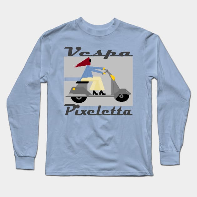 Vespa Pixeletta Long Sleeve T-Shirt by TenomonMalke